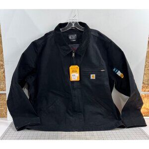 Carhartt Men's Rugged Flex Relaxed Fit Duck Detroit Jacket | Black | 3XL OJ6234